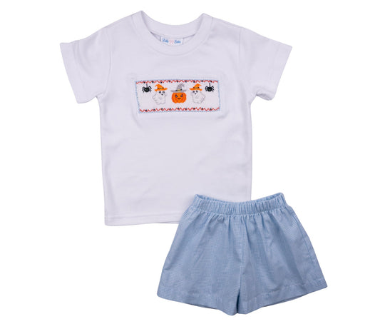 Tom Halloween Smocked Short Set