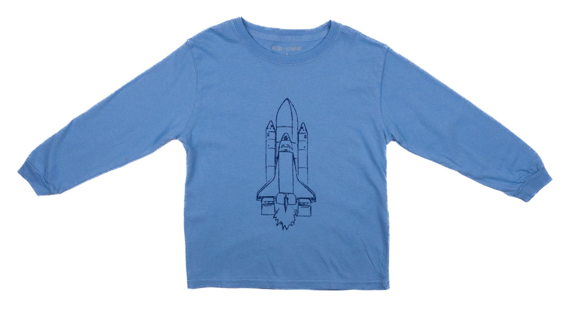 Mustard & Ketchup Denim Rocket Ship T-Shirt