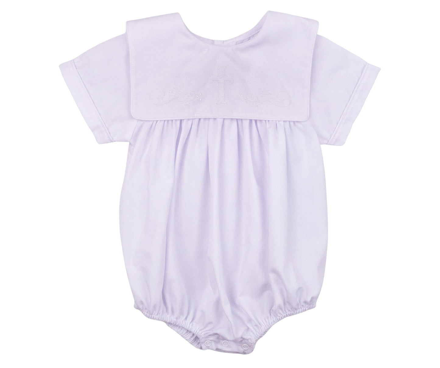 White Embroidered Cross Bubble