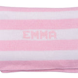 Stripe Blanket- Light Pink and White