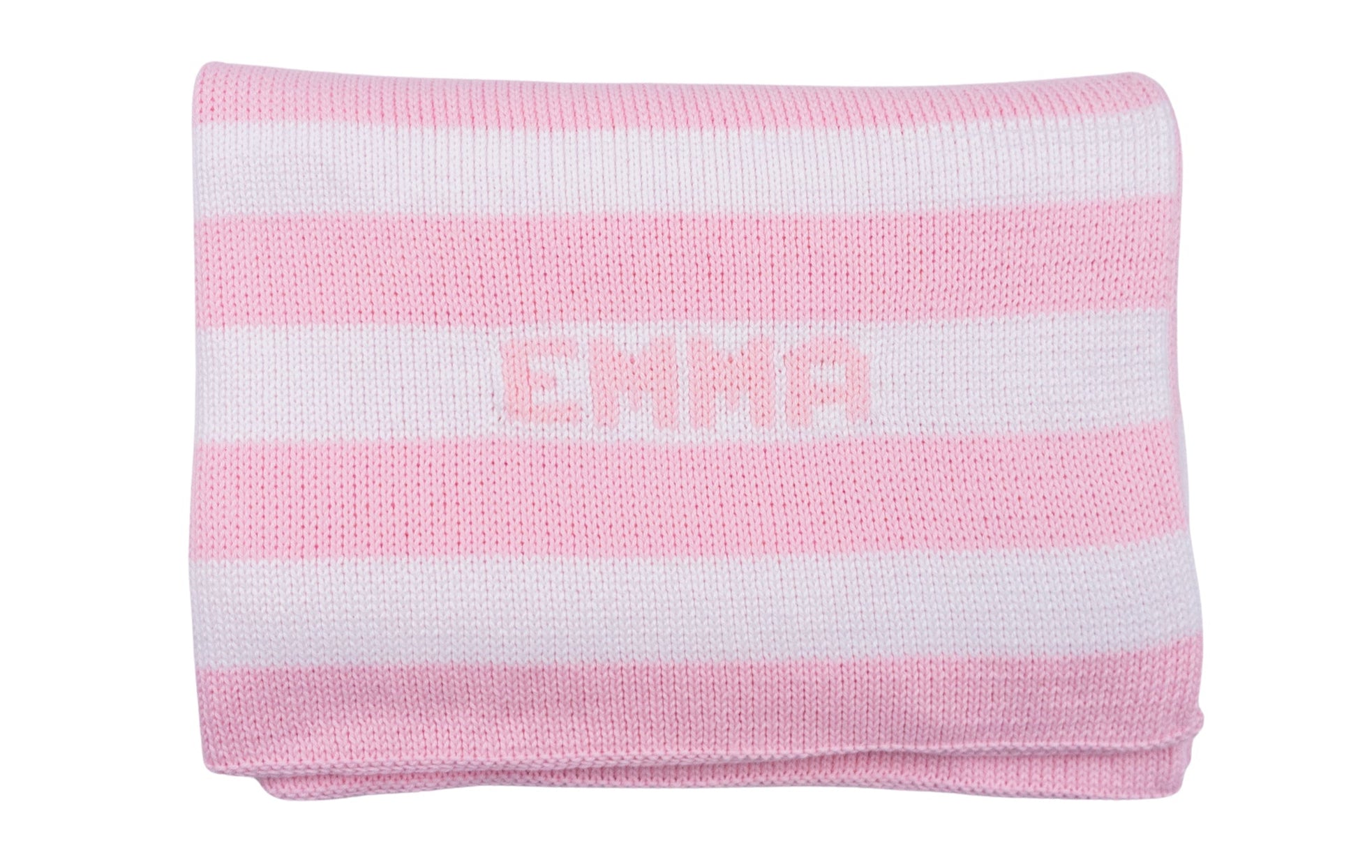 Stripe Blanket- Light Pink and White