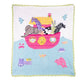 Noah's Ark Baby Blanket- White
