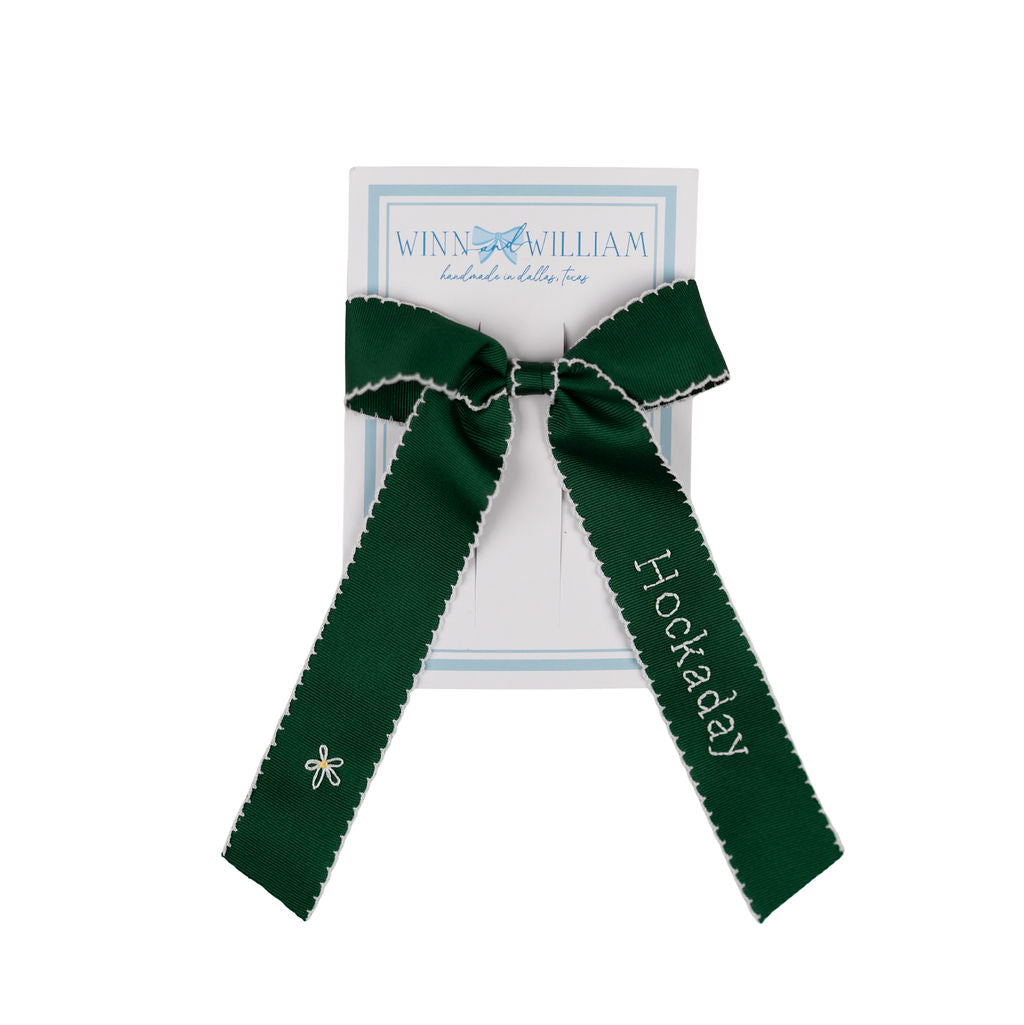 Moonstitch Hockaday Hair Bow - Green