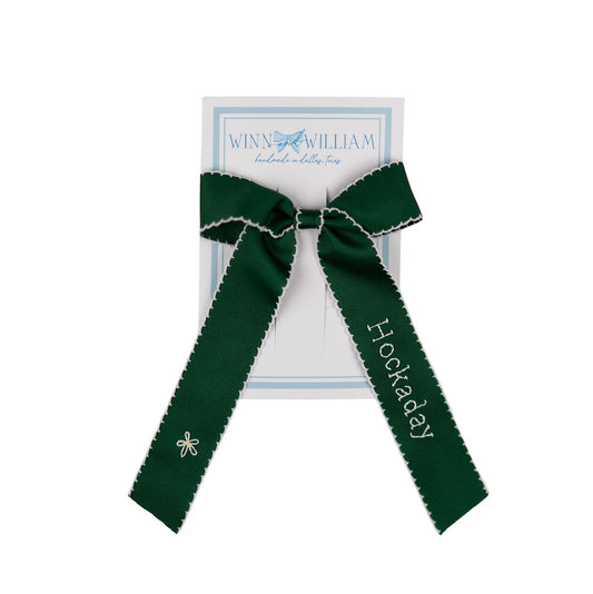 Moonstitch Hockaday Hair Bow - Green