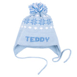 MJK Knits Nordic Earflap Hat- Light Blue