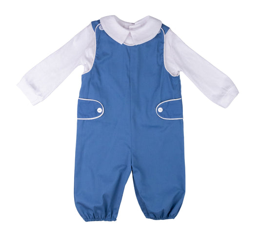 Dark Blue Button Tab Longall