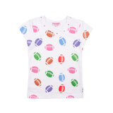 Rainbow Football Cap Tee made by Haven Girl.&nbsp;