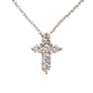 Tiny Cross Diamond Necklace- White Gold