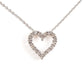 Heart Diamond Necklace- White Gold