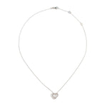 Heart Diamond Necklace- White Gold