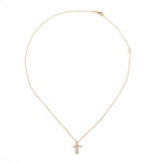 Diamond Cross Necklace- Yellow Gold