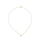 Tiny Cross Diamond Necklace- Rose Gold
