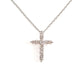 Diamond Cross Necklace- White Gold