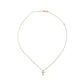 Diamond Cross Necklace- Rose Gold