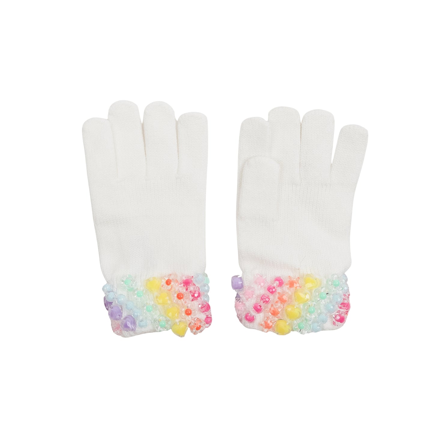 White Charm Winter Gloves