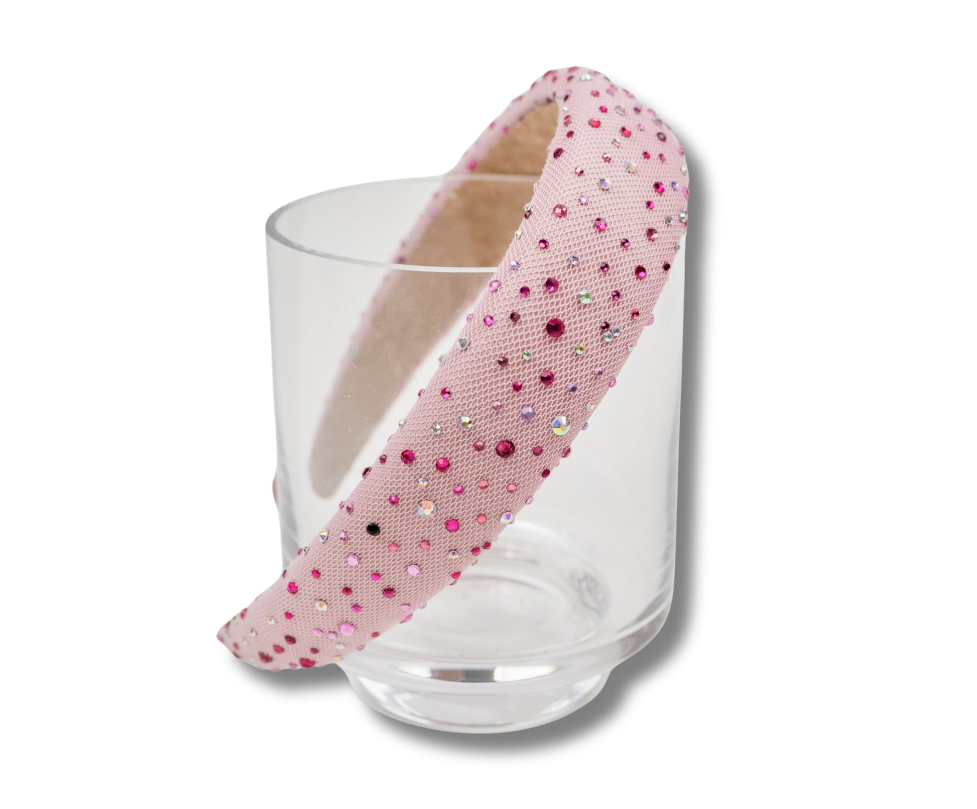 Light Pink Tulle Jeweled Headband