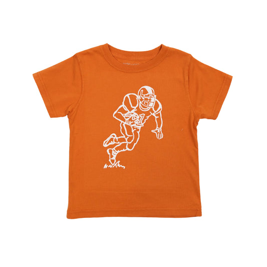 Burnt Orange Football Player T-Shirt