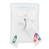 Winn and Williams Medium Crayon Bow - White 