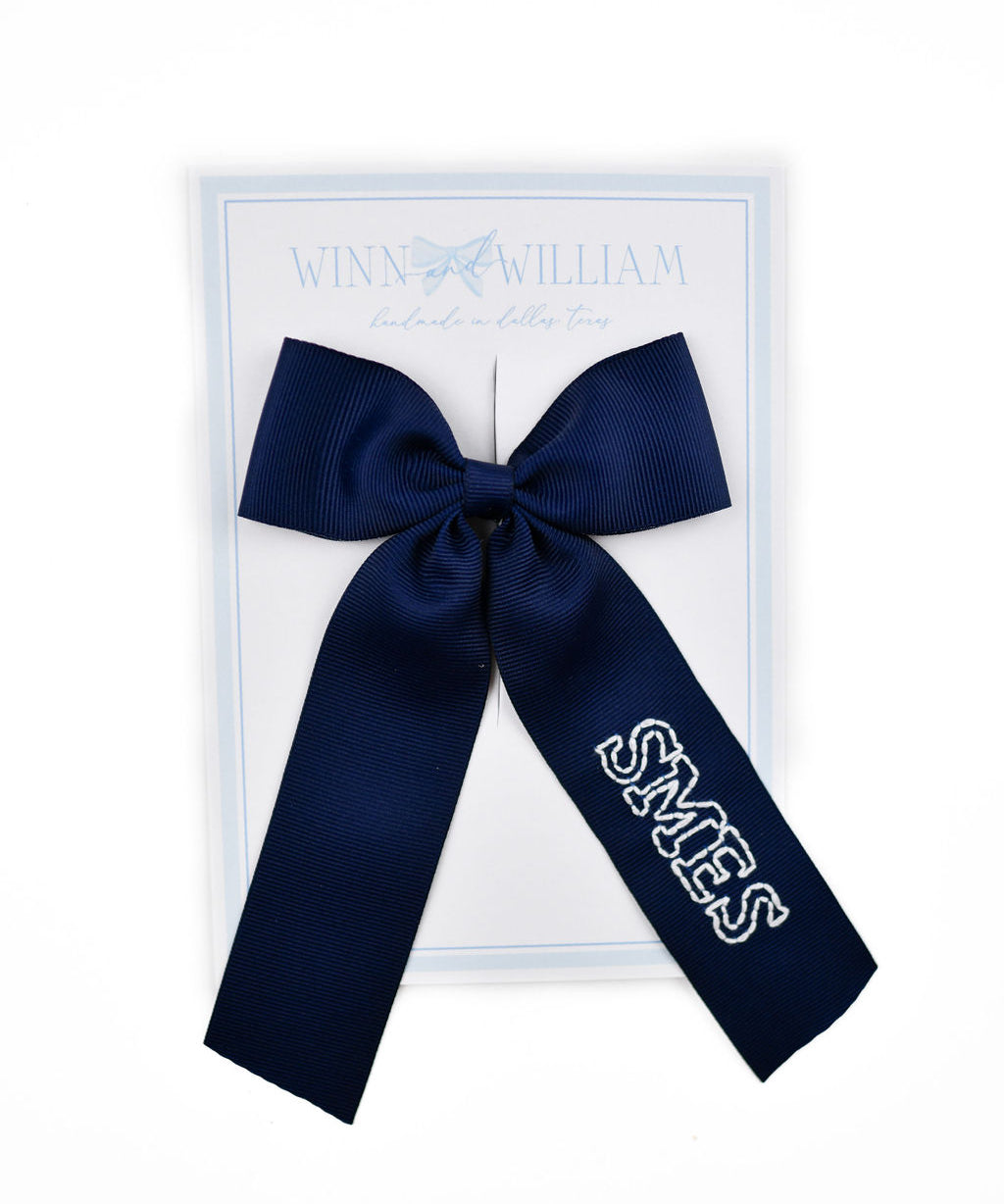 Winn and William Medium SMES Bow - Navy