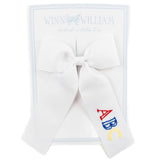 Winn and William  ABC Hair  Bow - White