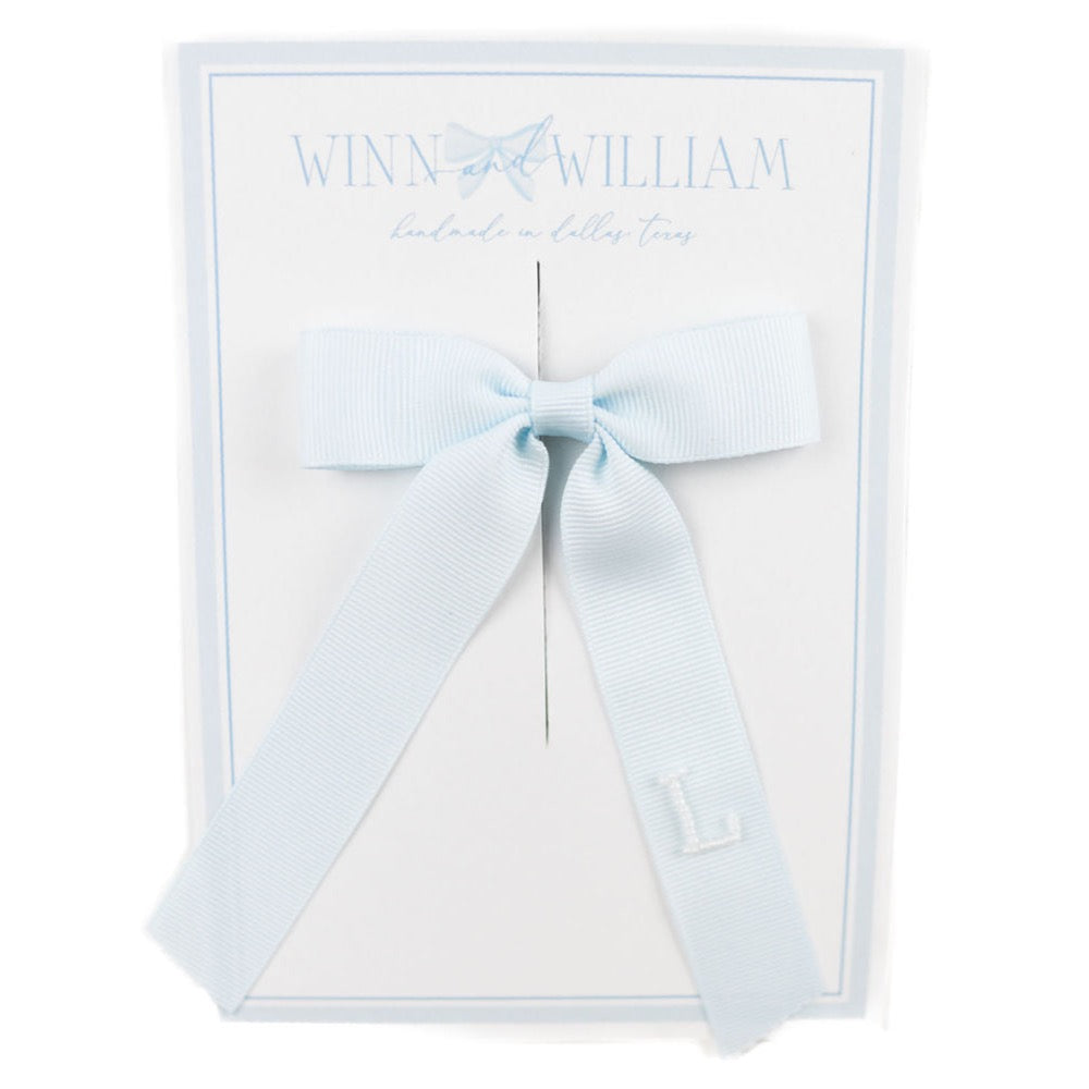 Winn and William Bead Initial Hair Bow