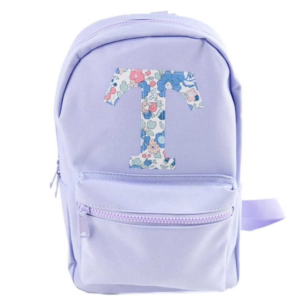 My Little Shop UK Betsy Blue Liberty of London Initial Small Backpack - Purple