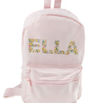 My Little Shop UK Betsy Ann Yellow Liberty of London Name Small Backpack - Pink
