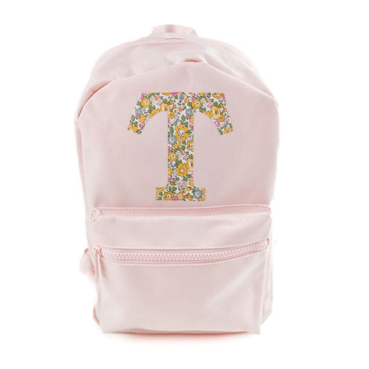 Betsy Ann Yellow Liberty of London Initial Small Backpack - Pink