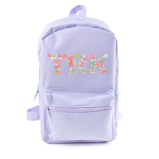 My Little Shop UK Betsy Light Pink Liberty of London Name Small Backpack - Purple