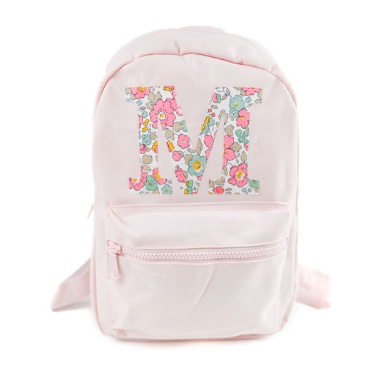 My Little Shop UK Betsy Light Pink Liberty of London Initial Small Backpack - Pink