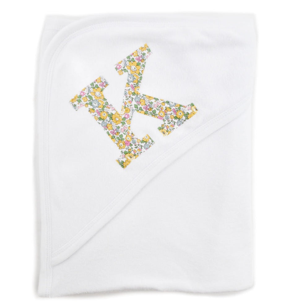 My Little Shop UK Hooded Towel with Liberty of London Initial