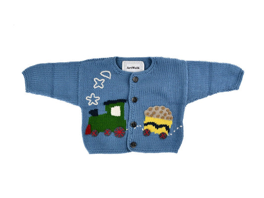 Art Walk Little Engine Baby Knit Sweater