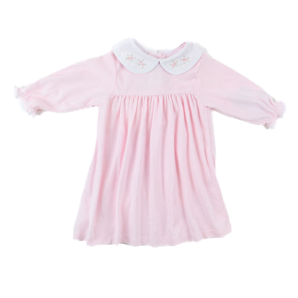Auraluz Knit Tiny Bud Dress- Pink