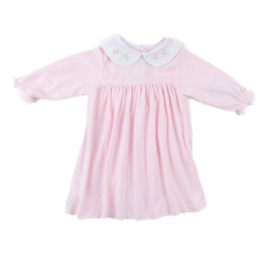 Auraluz Knit Tiny Bud Dress- Pink