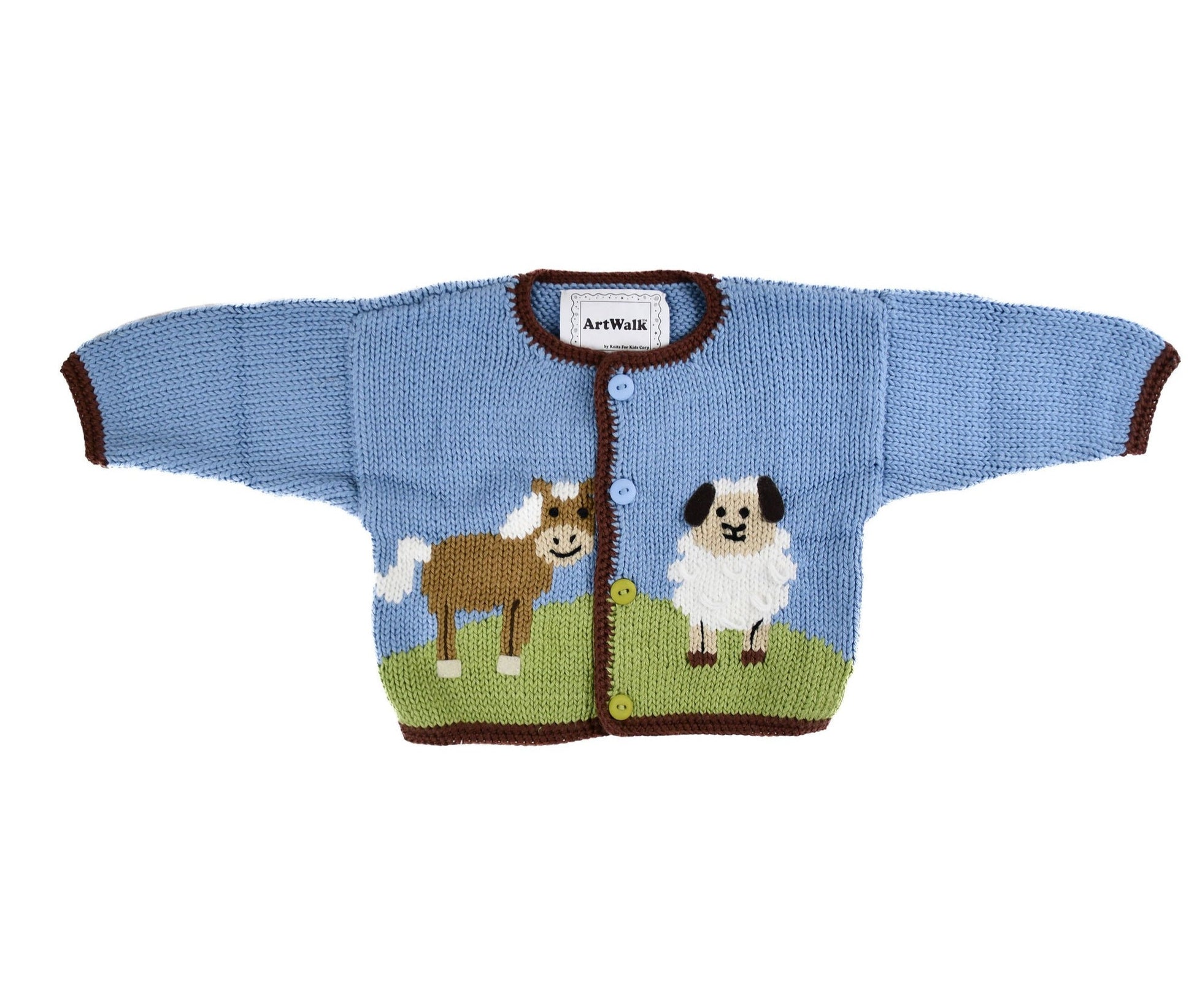 Art Walk Animal Tower Baby Knit Sweater