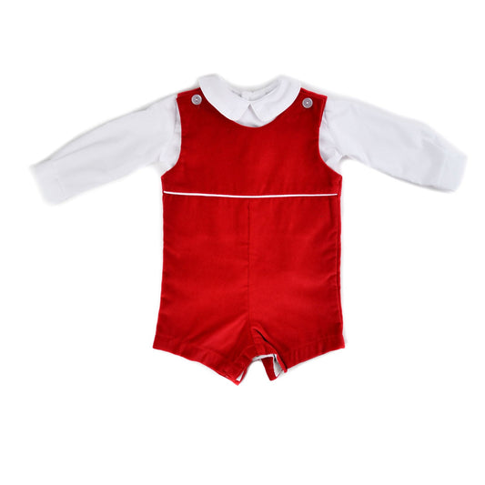 Funtasia Too Velvet Shortall Set- Red