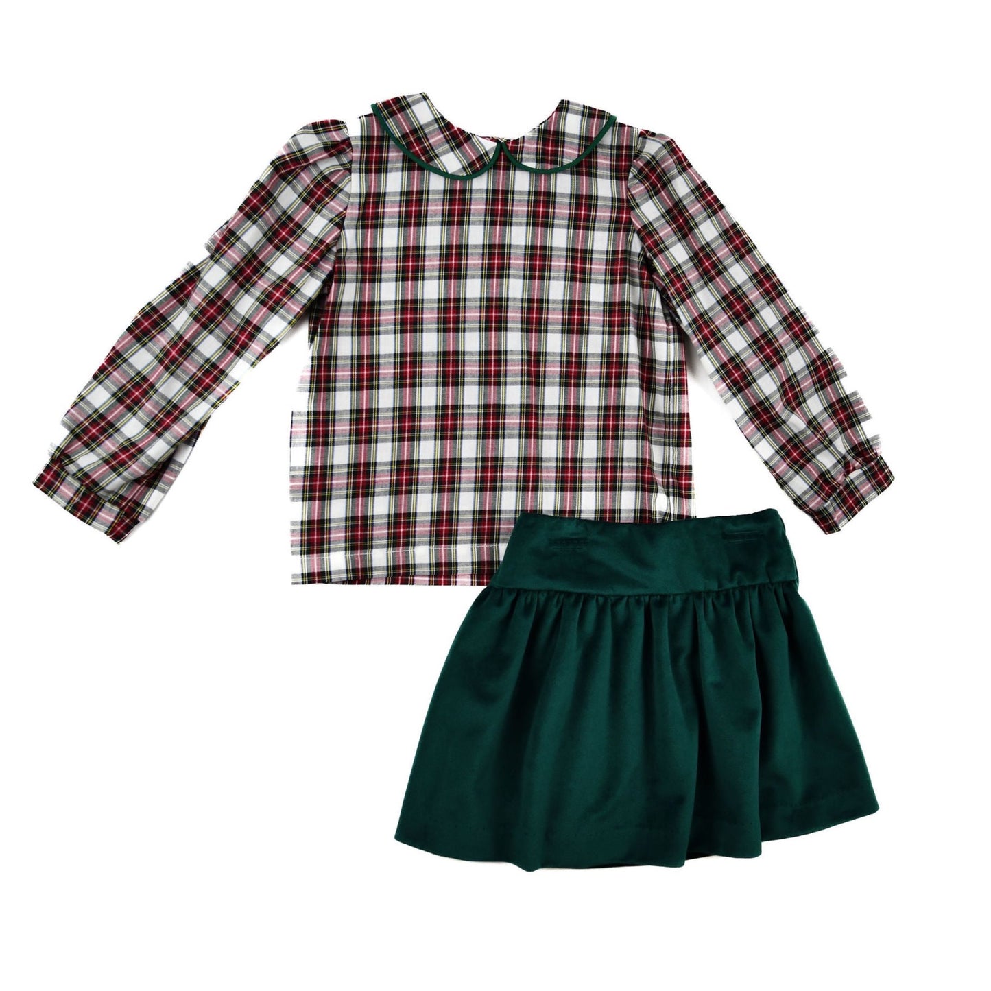 Funtasia Too Holiday Plaid Blouse and Velvet Skirt Set – Jojo Mommy