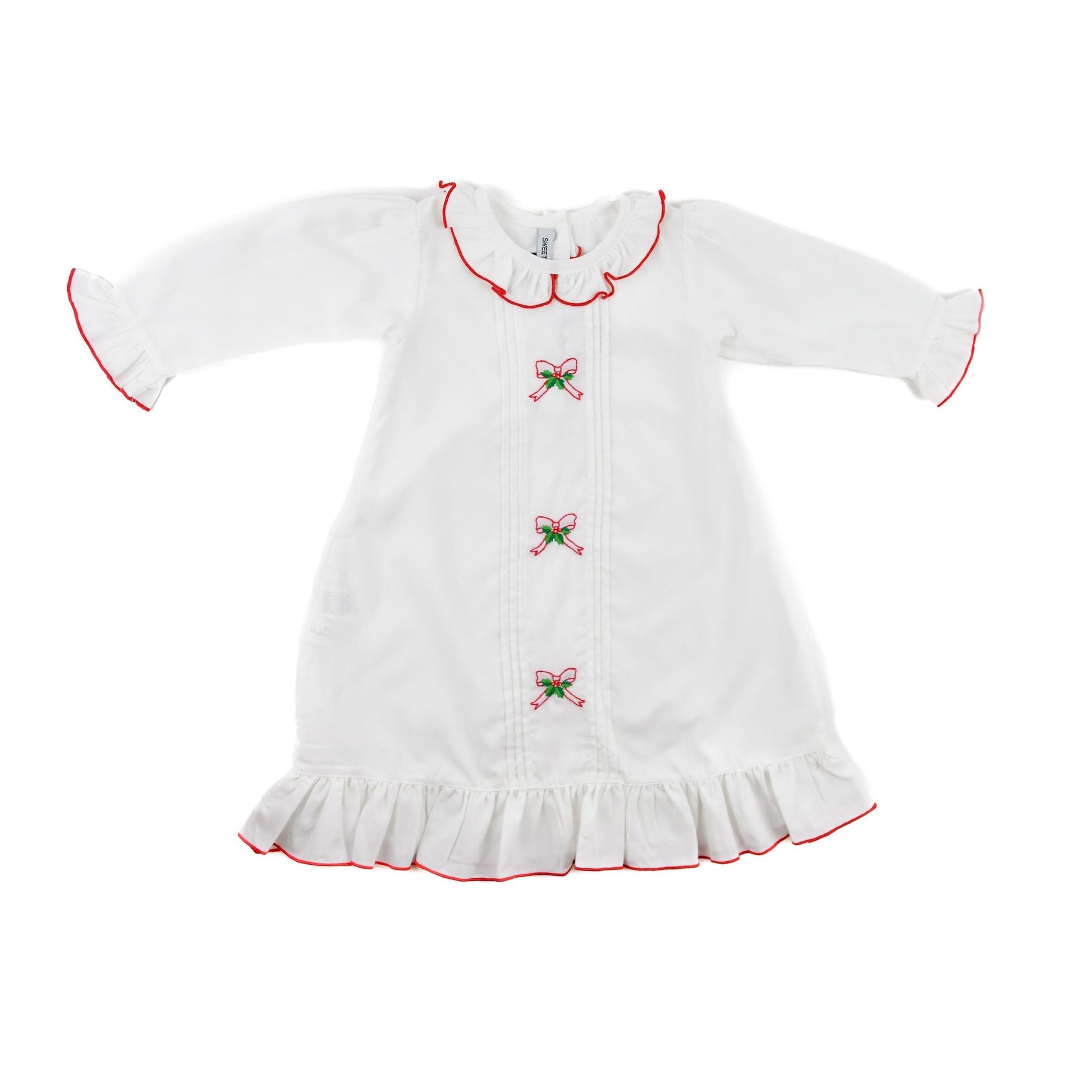 Sweet Dreams Embroidered Holly and Bow Gown