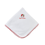 Magnolia Baby Winking Santa Embroidered Baby's First Receiving Blanket - White