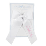 Winn and William Script Name Bow