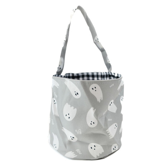 Grey Halloween Basket - Ghosts