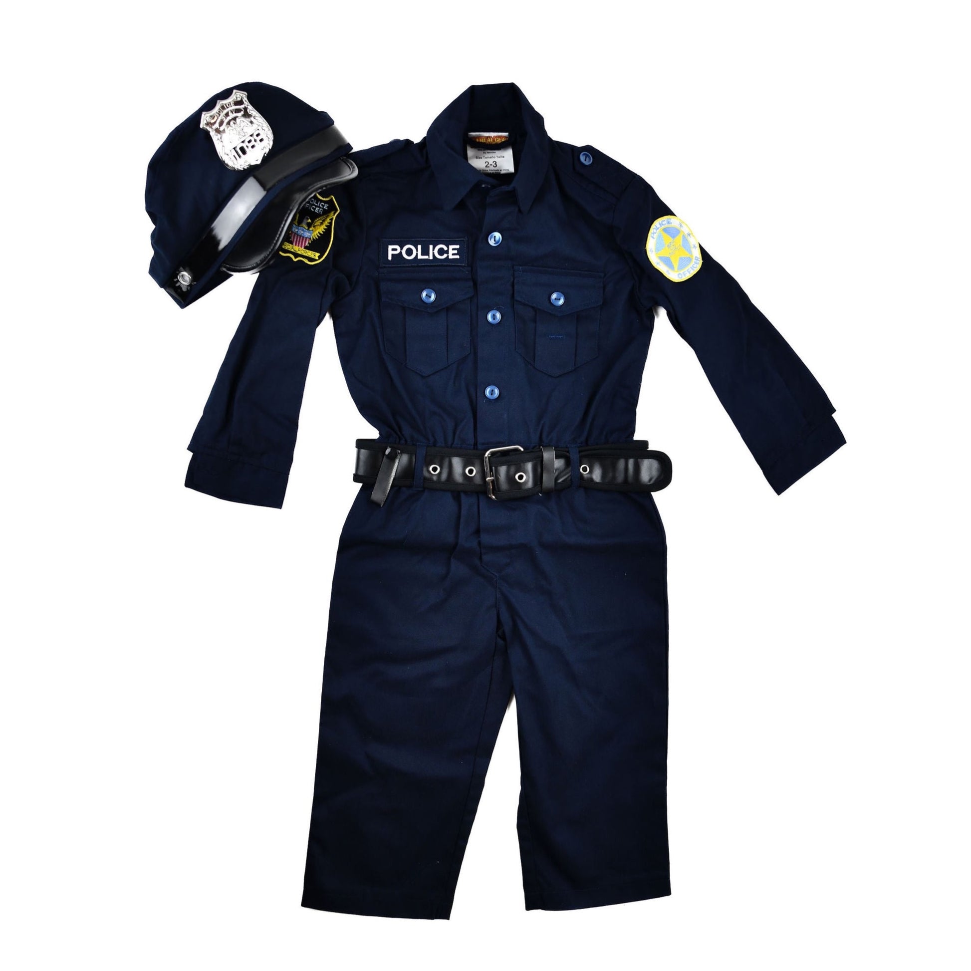 Aeromax Toys Police Officer Suit With Belt and Cap