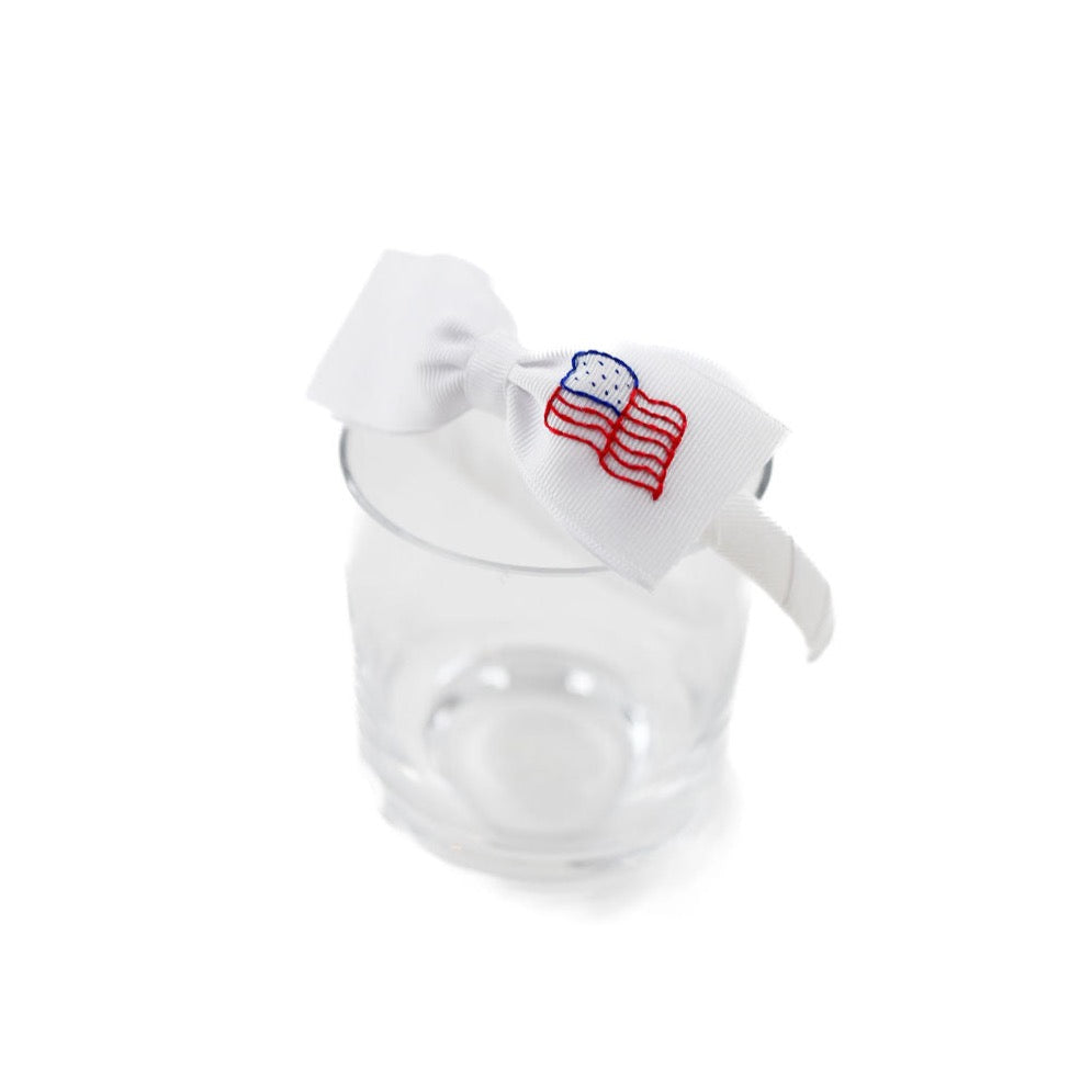 Winn and William Medium American Flag Headband - White