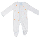 Blue Trim Candy Corn Footie