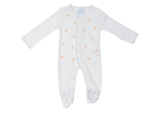Blue Trim Candy Corn Footie