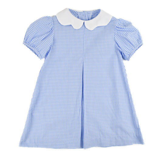 Funtasia Too Blue Check Pleat Front Dress