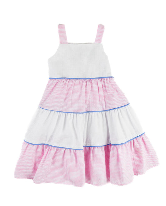 Funtasia Too Pink And White Tiered Dress