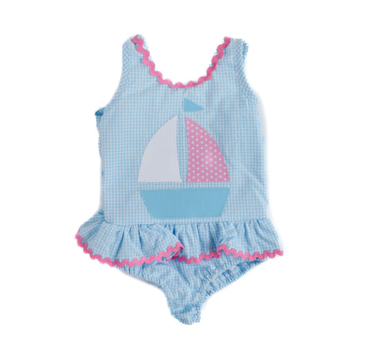 The Ella Ruffle Rashguard Swimsuit - Mike & Jojo Baby Boutique