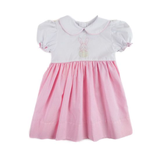 Auraluz Pink Check Bunny Dress