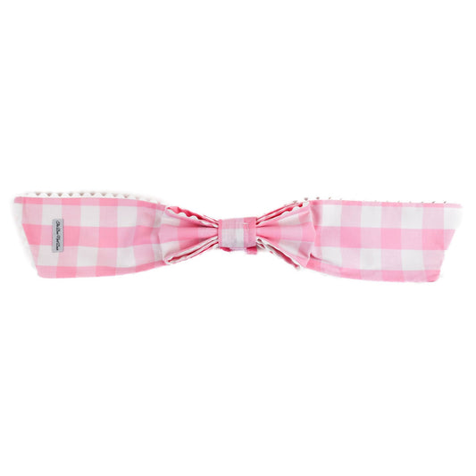 The Bow Next Door Pink Buffalo Check Easter Basket Bow